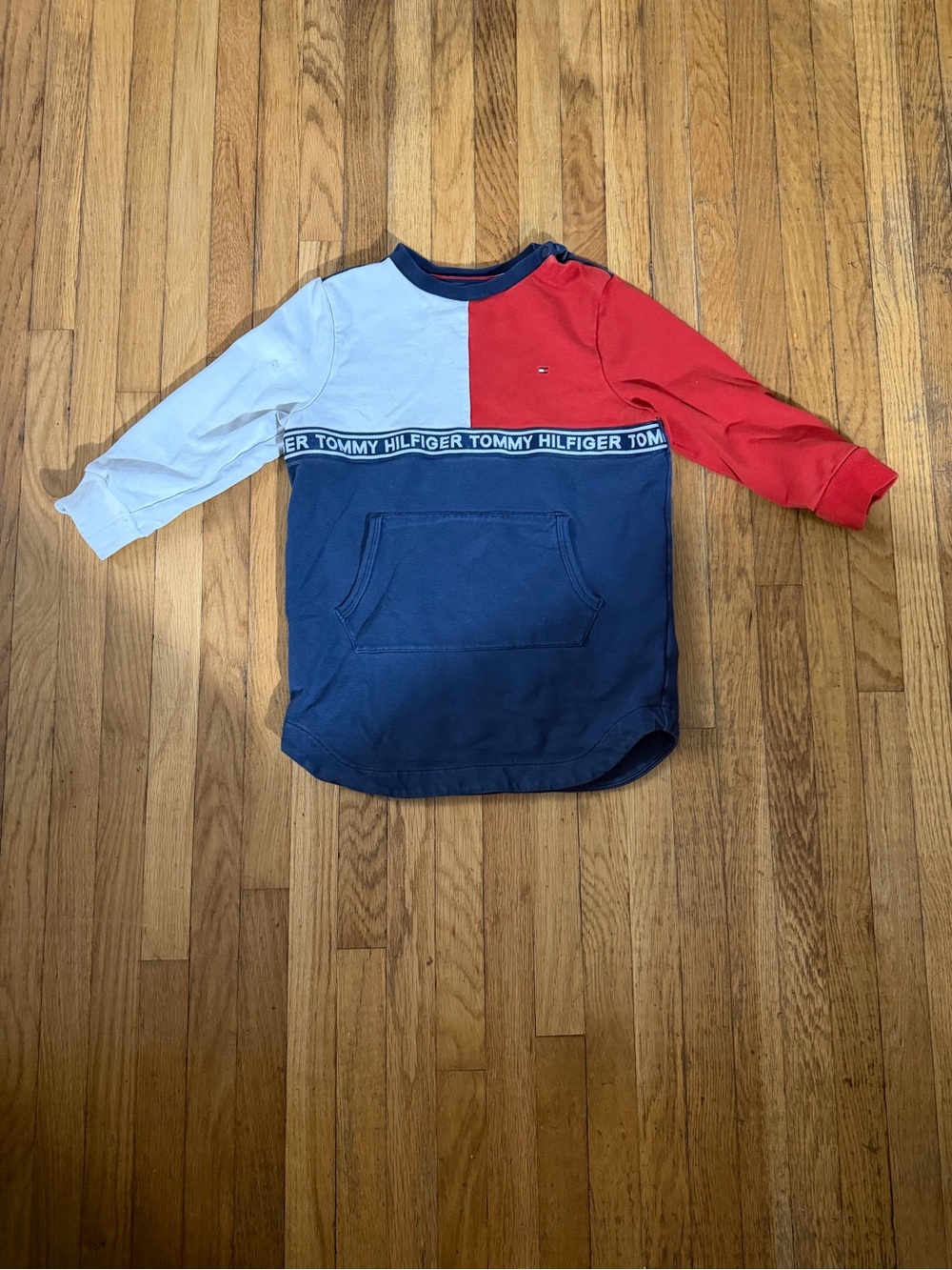 Tommy Hilfiger 2T Colorblock Crewneck Sweatshirt - Red, White, Navy
